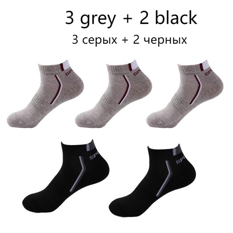 5 Paar hochwertige Baumwolle Outdoor-Sport-Laufsocken Herren-Deodorant-atmungsaktive schweißabsorbierende Söckchen Freizeitsocken EUR36-41 von Joom DACH