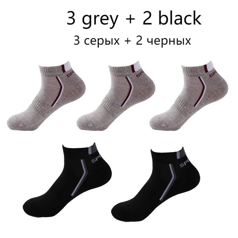 5 Paar hochwertige Baumwolle Outdoor-Sport-Laufsocken Herren-Deodorant-atmungsaktive schweißabsorbierende Söckchen Freizeitsocken EUR36-41 von Joom DACH