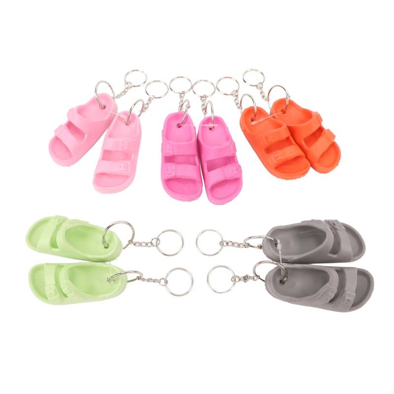 5 Paare Schuh-Schlüsselanhänger Silikon Multifunktional Mini Pantoffeln Schlüsselanhänger für Geldbörsen Taschen von Joom DACH