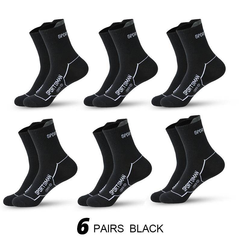 5 Paar Herren Mittelhohe Socken, Schweißabsorbierend Schweißableitend Geruchshemmend Übung Outdoor Basketball Laufen und Fitness Lange Socke One Size von Joom DACH