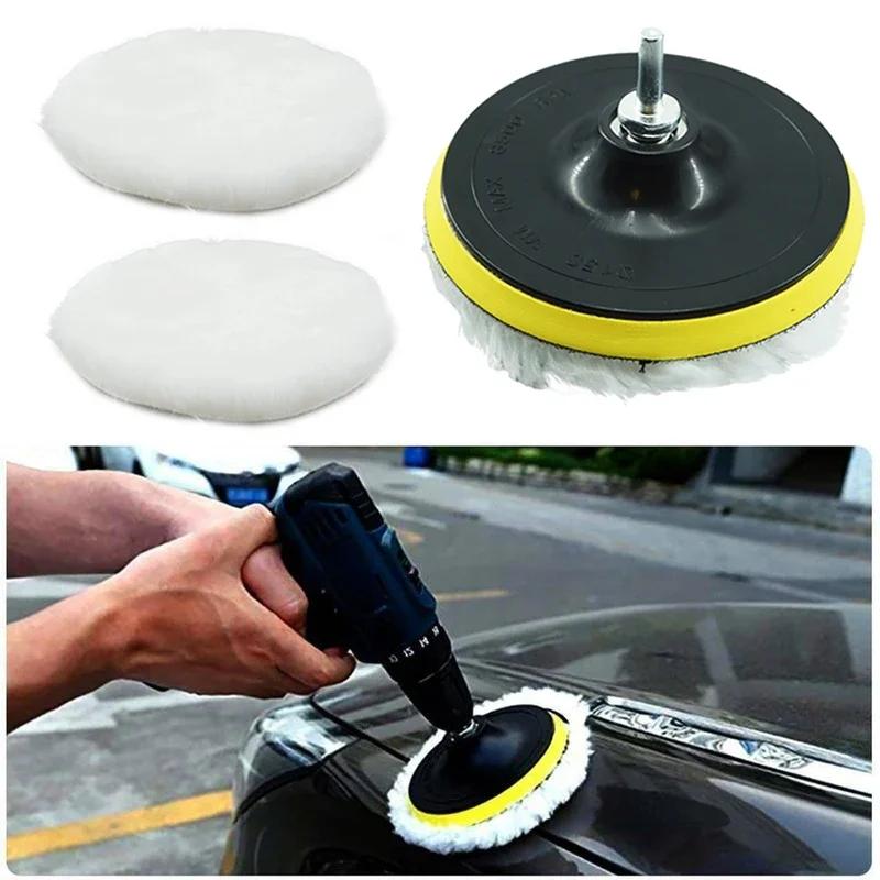 5 STÜCKE 3/4/5 Zoll Polierset Polierpad Auto Wachsschwamm Scheibe Wolle Rad Autolackpflege Polierpads Gadget Zubehör von Joom DACH