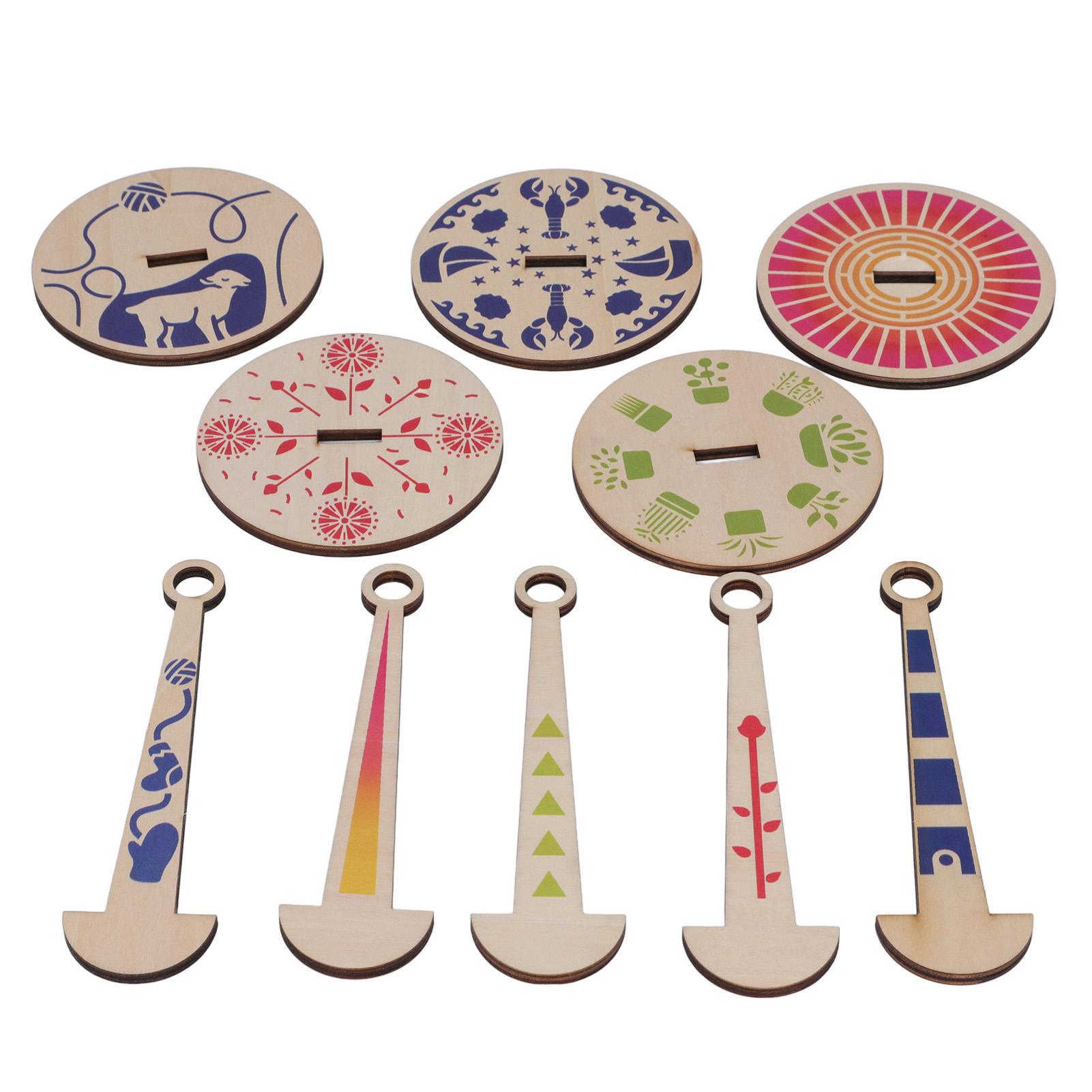 5 Set Handgelenk Garnhalter Holz Tragbarer Garn Träger Spinner für Café Outdoor Reise von Joom DACH