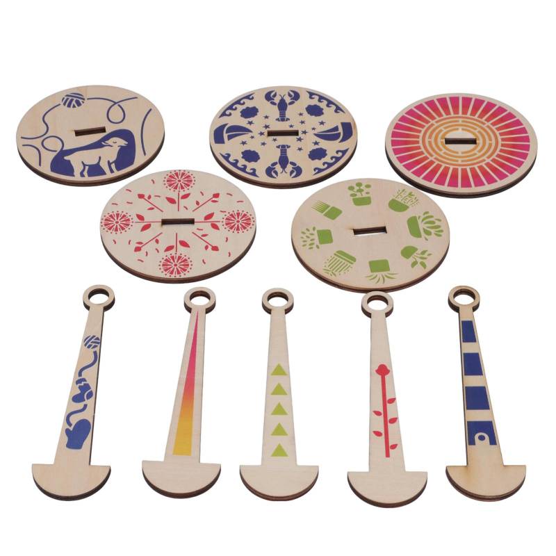 5 Set Handgelenk Garnhalter Holz Tragbarer Garn Träger Spinner für Café Outdoor Reise von Joom DACH