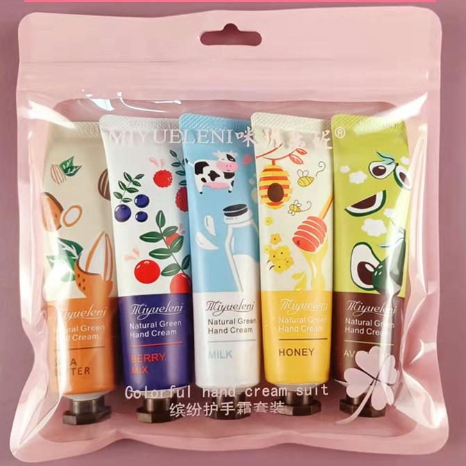 5 Stück/Box Weihnachtsgeschenk-Eis-Handcreme-Set, 30 g, Fruchtduft, feuchtigkeitsspendende Feuchtigkeit floral#2 von Joom DACH