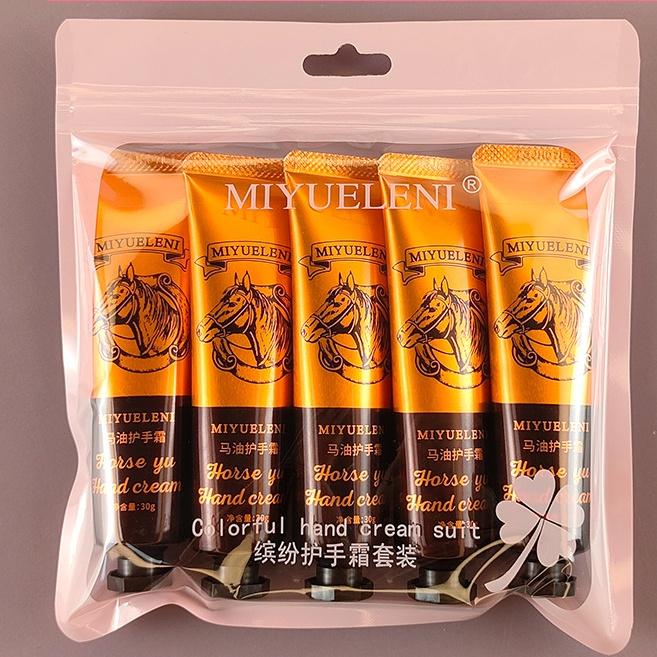 5 Stück/Box Weihnachtsgeschenk-Eis-Handcreme-Set, 30 g, Fruchtduft, feuchtigkeitsspendende Feuchtigkeit horse oil von Joom DACH