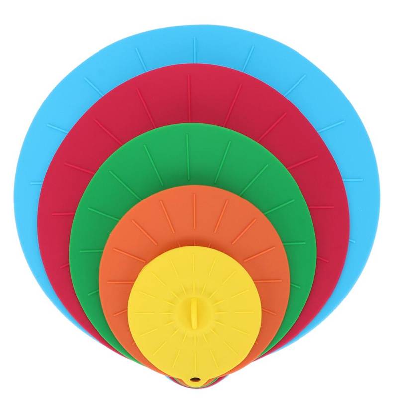 5 Stück/Set Lebensmittelqualität Silikon Mikrowellenherd Schüssel Abdeckung Deckel für Zuhause Küche von Joom DACH