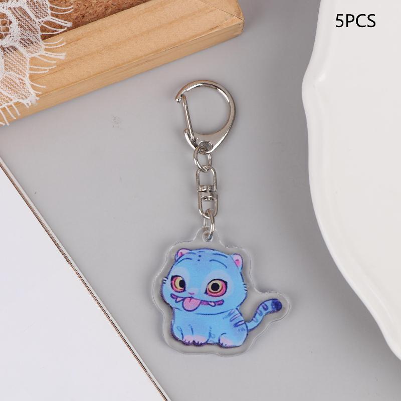 5 Stück Cartoon Huntrix Saja Jungen Derpy Tiger Acryl Schlüsselanhänger Ring Doppelseitiger Schlüsselanhänger Schmuck Dämonenjäger Liebe Geschenke von Joom DACH