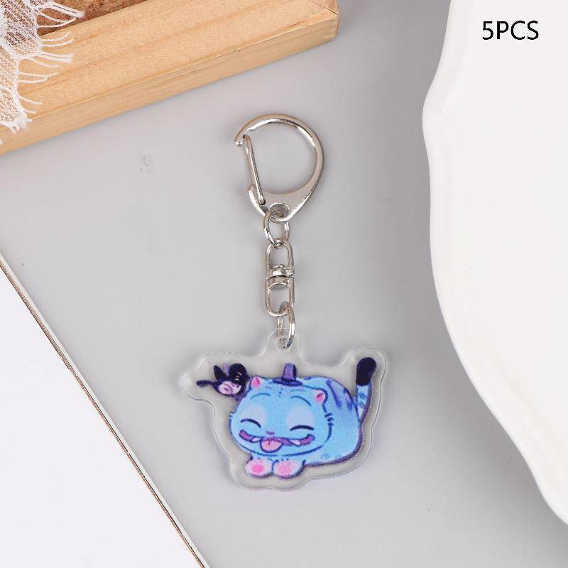 5 Stück Cartoon Huntrix Saja Jungen Derpy Tiger Acryl Schlüsselanhänger Ring Doppelseitiger Schlüsselanhänger Schmuck Dämonenjäger Liebe Geschenke von Joom DACH