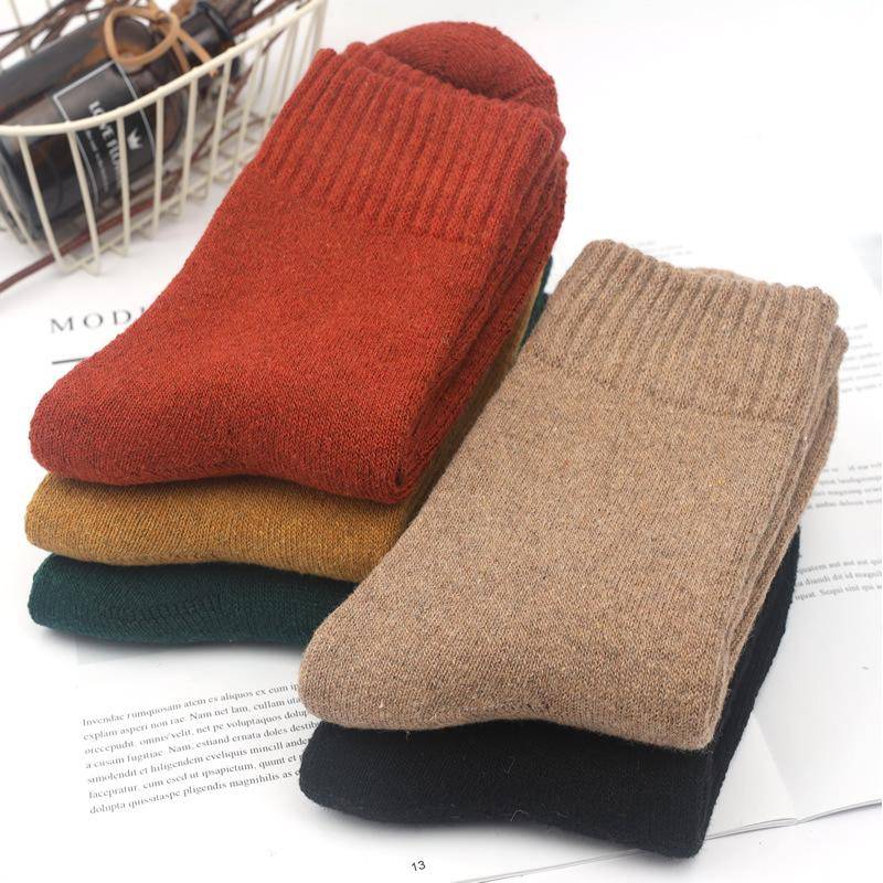 5 Stück Damen Wolle Kaschmir Dame dicke Wintersocken warme weiche feste Freizeitsocken Size 35-40 von Joom DACH
