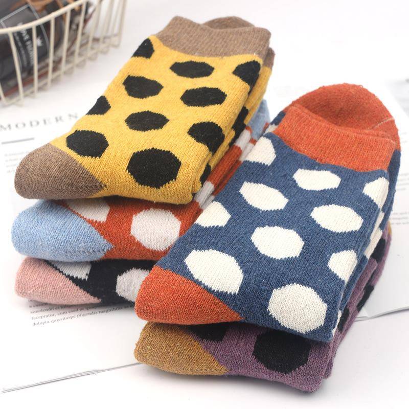5 Stück Damen Wolle Kaschmir Dame dicke Wintersocken warme weiche feste Freizeitsocken Size 35-40 von Joom DACH