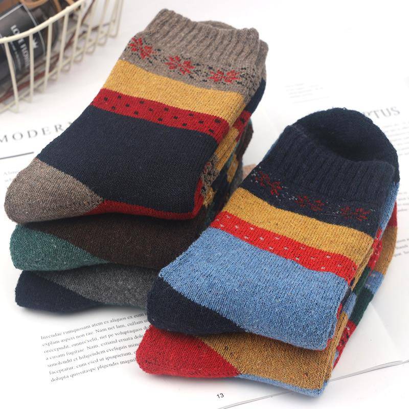 5 Stück Damen Wolle Kaschmir Dame dicke Wintersocken warme weiche feste Freizeitsocken Size 35-40 von Joom DACH