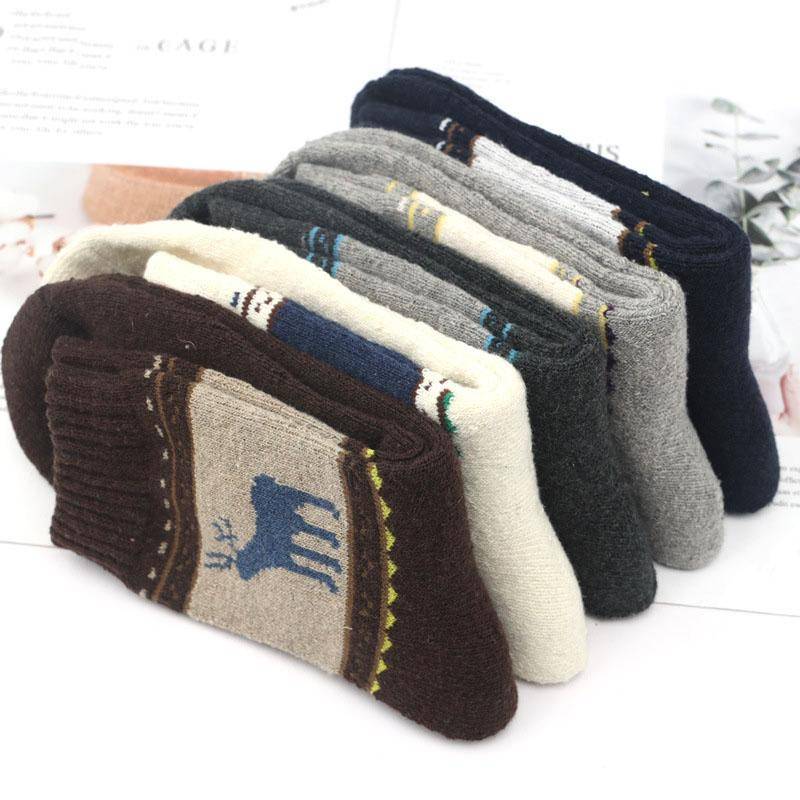 5 Stück Damen Wolle Kaschmir Dame dicke Wintersocken warme weiche feste Freizeitsocken Size 37-43 von Joom DACH