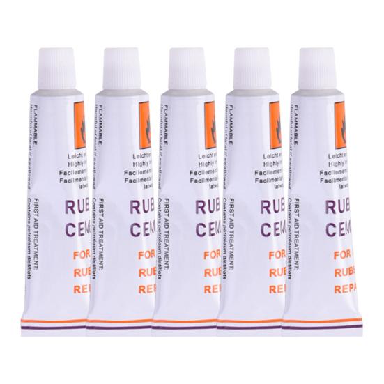 5 Stück Fahrradreifen-Reparaturkleber, Universal-Kleber für Mountainbikes, Rennräder, Motorradreifen, Gummizement, Reifenschlauch-Patch, Gummilösung zur Reifenreparatur weiß von Joom DACH