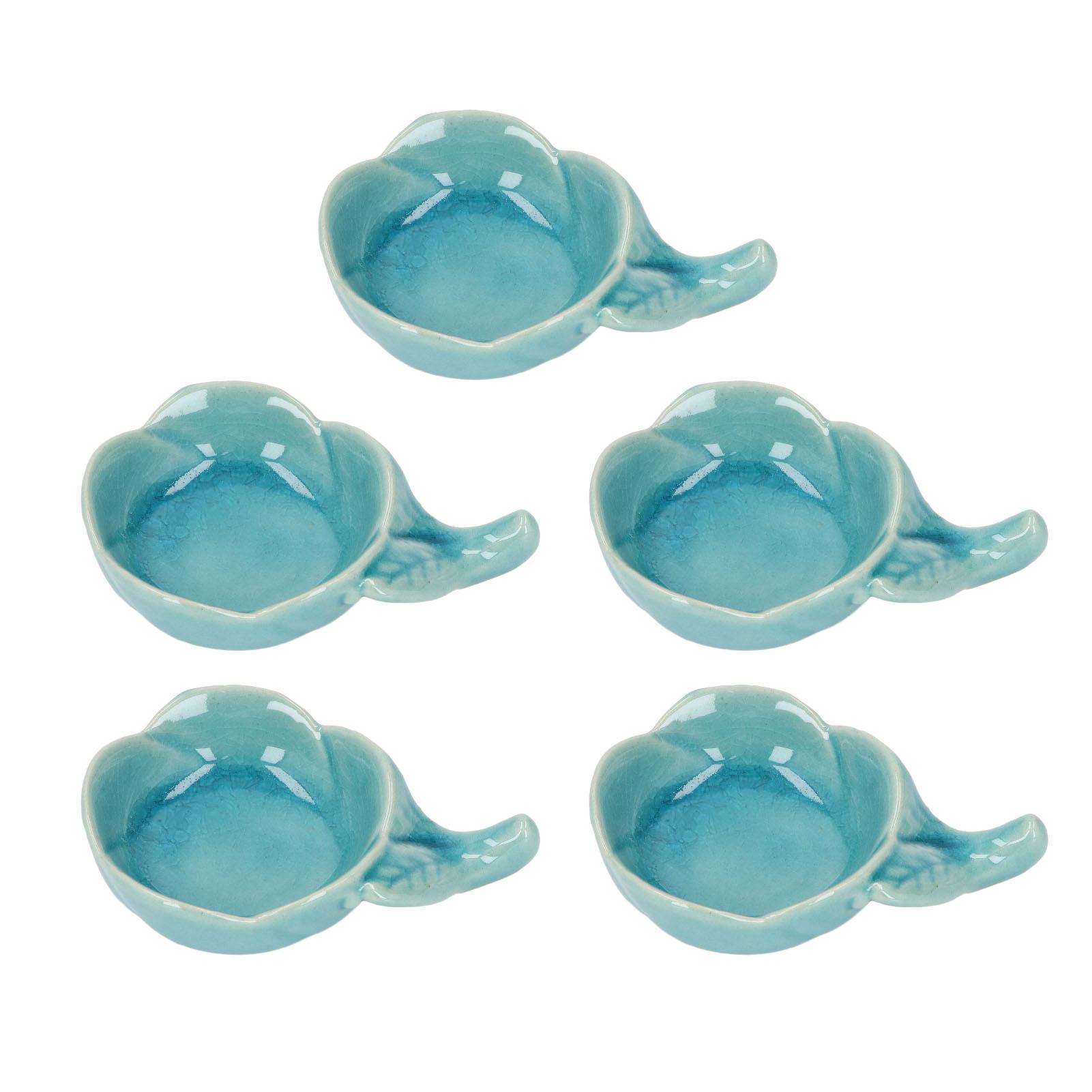 5 Stück Keramik Teelichthalter Aromatherapie Brenner Keramikschale Klein und Exquisit Essentiell von Joom DACH