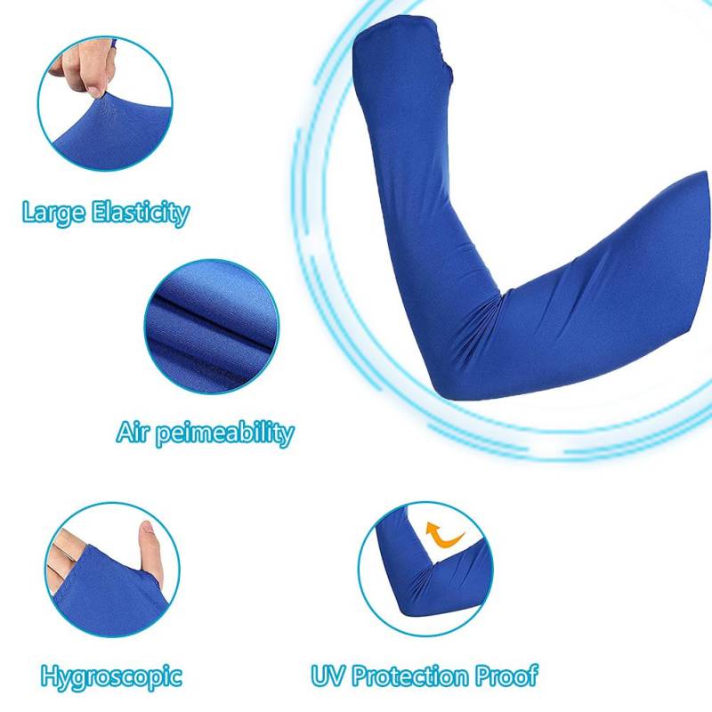 5 Stück Kühlende Stola Armstulpen mit Fingerloch Damen Anti-UV Kühlende Stola Armstulpe Sonne violett/schwarz von Joom DACH