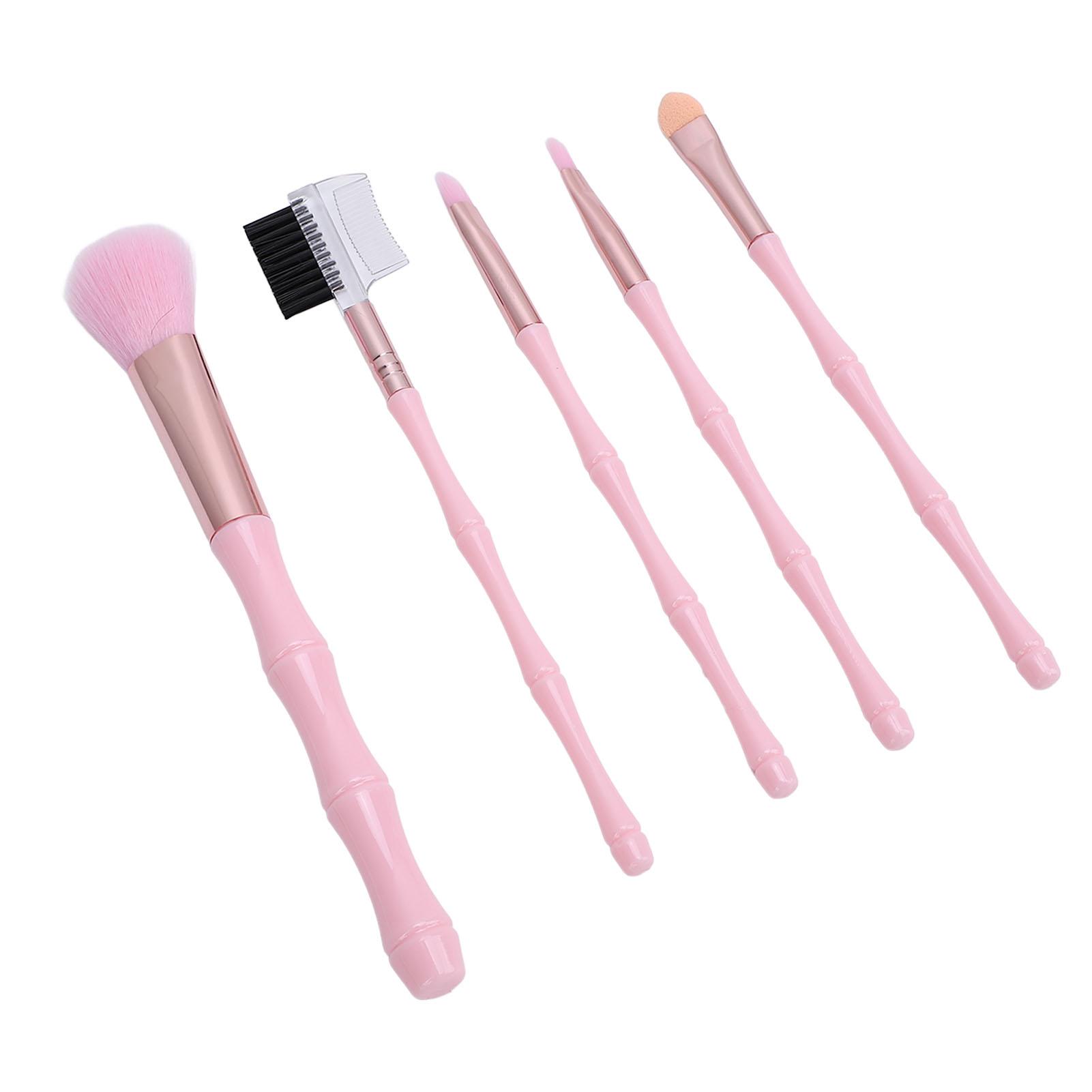 5 Stück Make-up Pinsel Tragbar Rouge Lidschatten Lippen Gesichts-Make-up Foundation Puder Pinsel Set für von Joom DACH