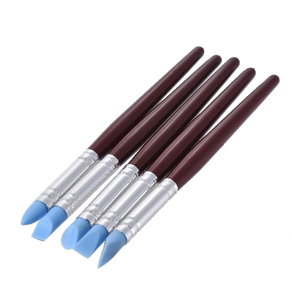 5 Stück Pinsel mit Gummispitze, Tonwerkzeuge für Skulptur, Keramik, Farbgestaltung, Mischen, Zeichnen von Joom DACH