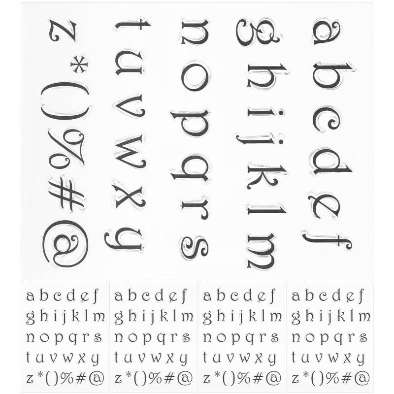 5 Stück Transparenter Stempel TPR DIY Journal Scrapbooking Kleinbuchstaben Alphabet Klarer Gummi T1764 von Joom DACH