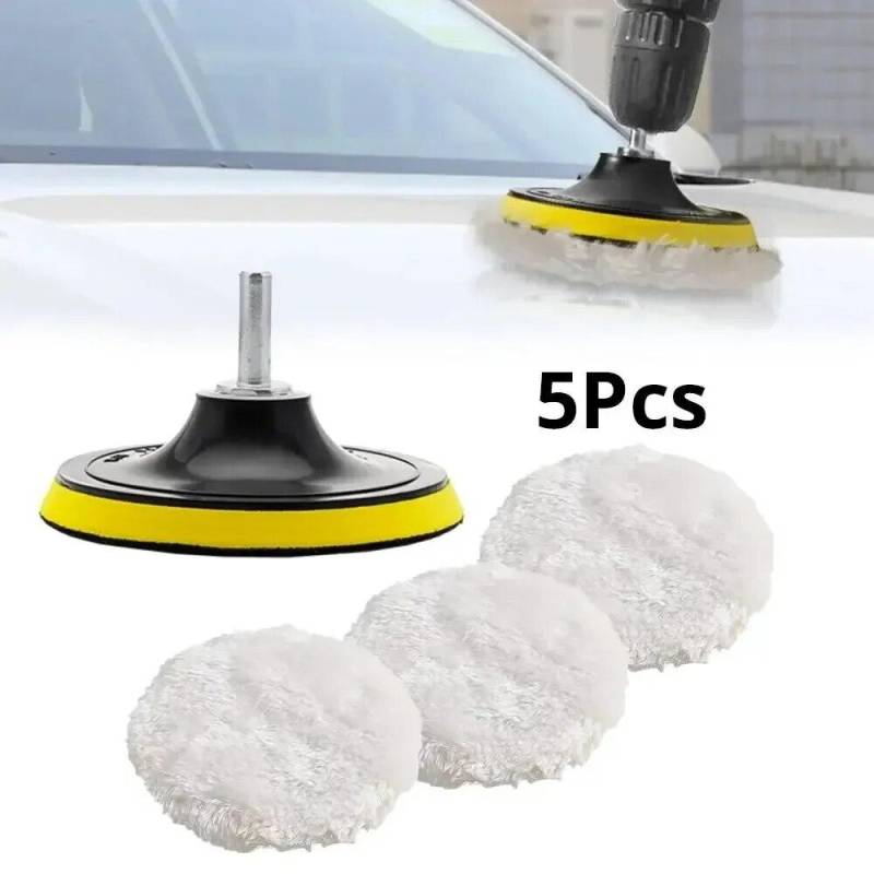 5 Stücke 3/4/5 Zoll Polierset Auto Polierpad Auto Wachsschwamm Scheibe Wolle Rad Autolackpflege Polierpads Auto Gadget 3 inch von Joom DACH