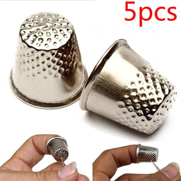 5 Stücke Antik Hartmetall Messing Nähen Fingerhut Nadeln Partner Fingerschutz DIY Nähwerkzeuge 5Pcs von Joom DACH