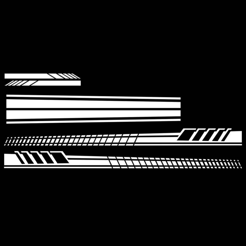 5 Stücke Auto Aufkleber Körper Aufkleber Abziehbilder Streifen Auto Seitentür Körper Haube Rückspiegel Aufkleber weiß von Joom DACH