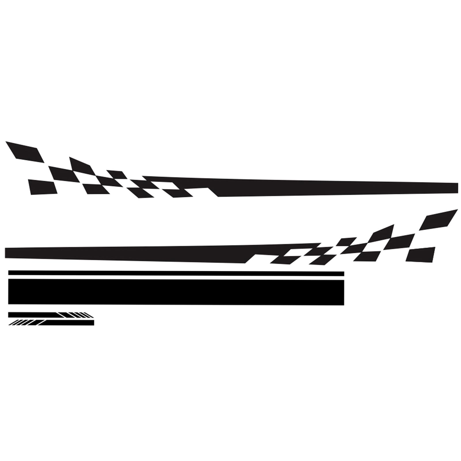 5 Stücke Auto Seitentür Karosserie Haube Rückspiegel Aufkleber Streifen Aufkleber Racing Aufkleber schwarz von Joom DACH