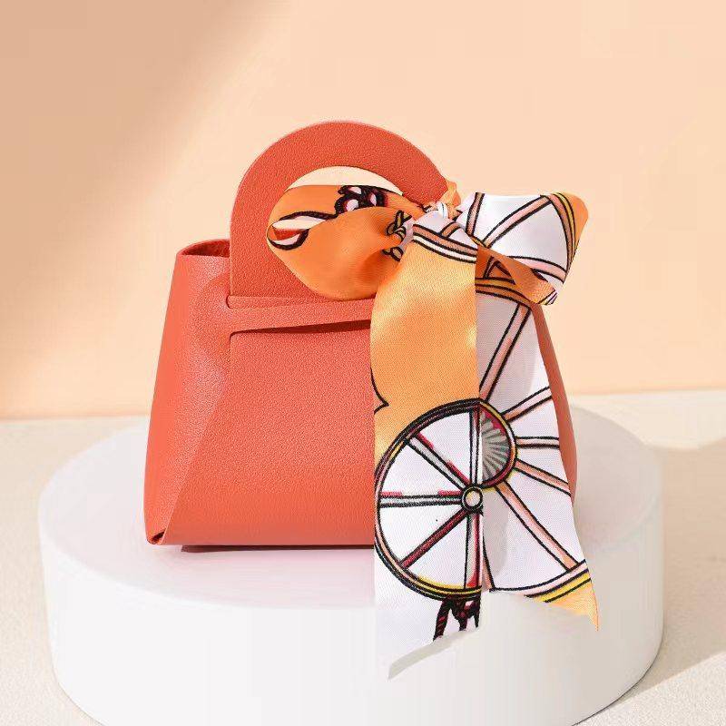 5 Stücke Leder Geschenktüte Hochzeit Gefälligkeiten Pralinenschachtel Eid Mubarak Tragbare Süßigkeiten Geschenk Kleine Box Korb Schmuck Verpackung Taschen orange von Joom DACH