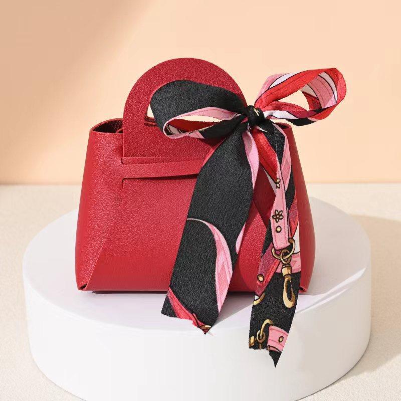 5 Stücke Leder Geschenktüte Hochzeit Gefälligkeiten Pralinenschachtel Eid Mubarak Tragbare Süßigkeiten Geschenk Kleine Box Korb Schmuck Verpackung Taschen bordeaux von Joom DACH