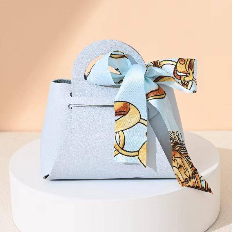 5 Stücke Leder Geschenktüte Hochzeit Gefälligkeiten Pralinenschachtel Eid Mubarak Tragbare Süßigkeiten Geschenk Kleine Box Korb Schmuck Verpackung Taschen hellblaue von Joom DACH
