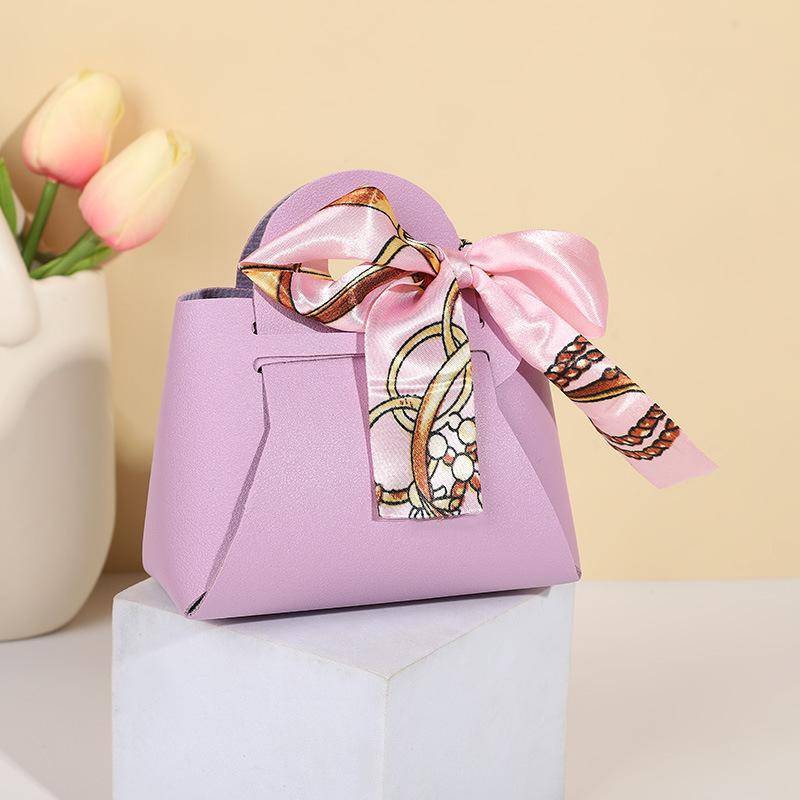 5 Stücke Leder Geschenktüte Hochzeit Gefälligkeiten Pralinenschachtel Eid Mubarak Tragbare Süßigkeiten Geschenk Kleine Box Korb Schmuck Verpackung Taschen violett von Joom DACH