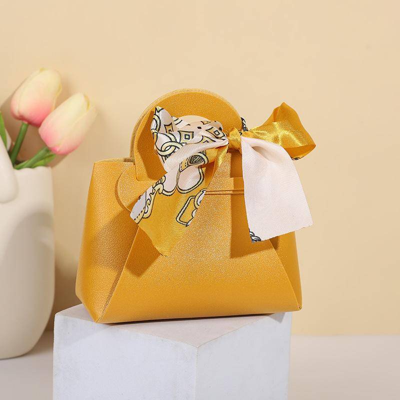 5 Stücke Leder Geschenktüte Hochzeit Gefälligkeiten Pralinenschachtel Eid Mubarak Tragbare Süßigkeiten Geschenk Kleine Box Korb Schmuck Verpackung Taschen gelb von Joom DACH