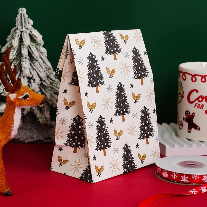 5 Stücke Weihnachtsgeschenk Weiß Kraft Papier Geschenktüten Weihnachtsbaum Schneemann Elch Festliche Atmosphäre Keks Süßigkeiten Verpackungstüten von Joom DACH