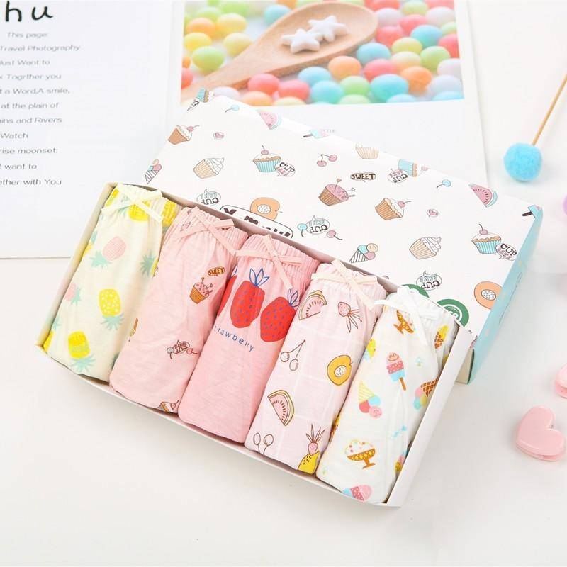 5 Teile/los Kinder Unterwäsche Baumwolle Höschen für Mädchen Cartoon Babys Dreieck Slip Atmungsaktive Kinder Slip Mädchen Schlüpfer 4-5Y von Joom DACH