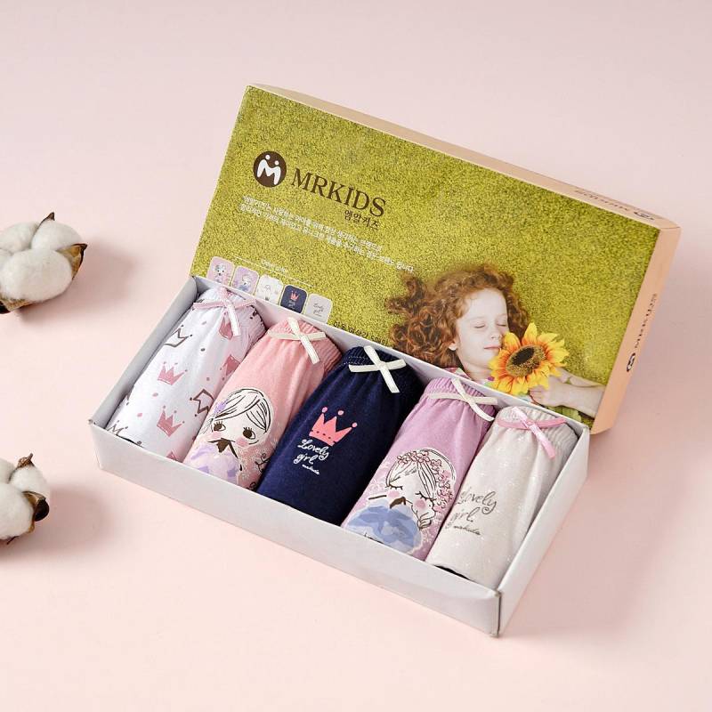 5 Teile/los Kinder Unterwäsche Baumwolle Höschen für Mädchen Cartoon Babys Dreieck Slip Atmungsaktive Kinder Slip Mädchen Schlüpfer 4-5Y von Joom DACH