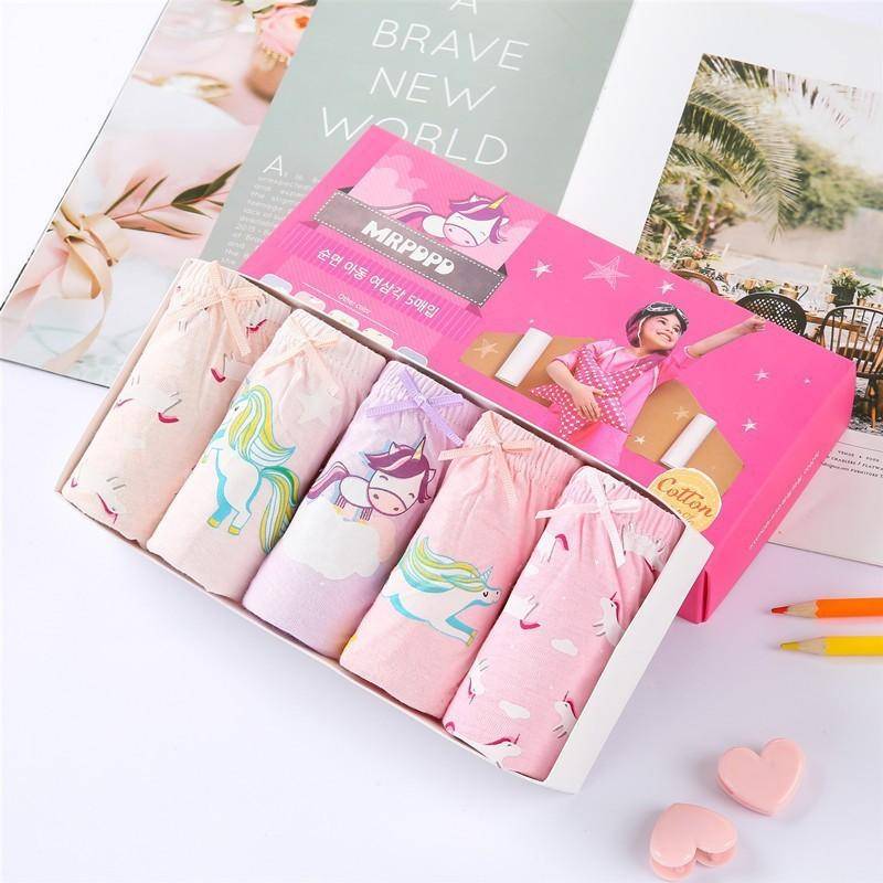 5 Teile/los Kinder Unterwäsche Baumwolle Höschen für Mädchen Cartoon Babys Dreieck Slip Atmungsaktive Kinder Slip Mädchen Schlüpfer 8-9Y von Joom DACH