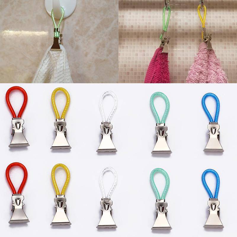 5 Teile/satz Modische Schlaufen Haken Handtuch Kleiderbügel Wäscheklammern Clip auf Haushalt Handtuch Hängen Clips Küche 5Pcs von Joom DACH