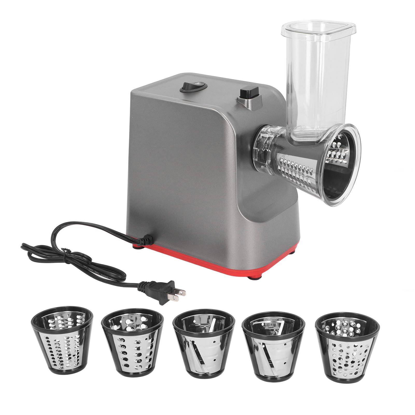 5-in-1 Elektrische Käsereibe, 250 W, 1-Knopf-Steuerung, Küchenzerkleinerer, Salatzubereiter für Käse, Kartoffeln L von Joom DACH