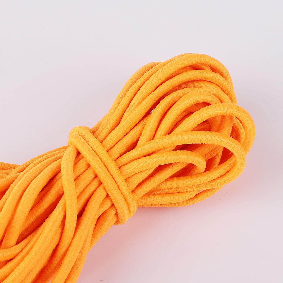 5 m buntes dünnes Gummiband, 2,5 mm rundes Seil, Gummiband, dehnbares Band, elastische Linie orange von Joom DACH