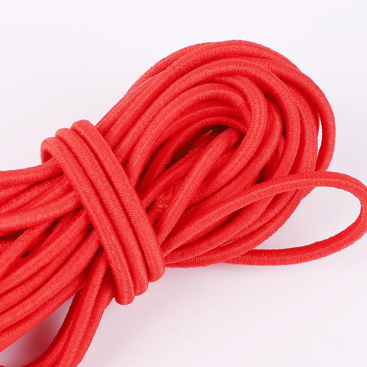 5 m buntes dünnes Gummiband, 2,5 mm rundes Seil, Gummiband, dehnbares Band, elastische Linie rot von Joom DACH