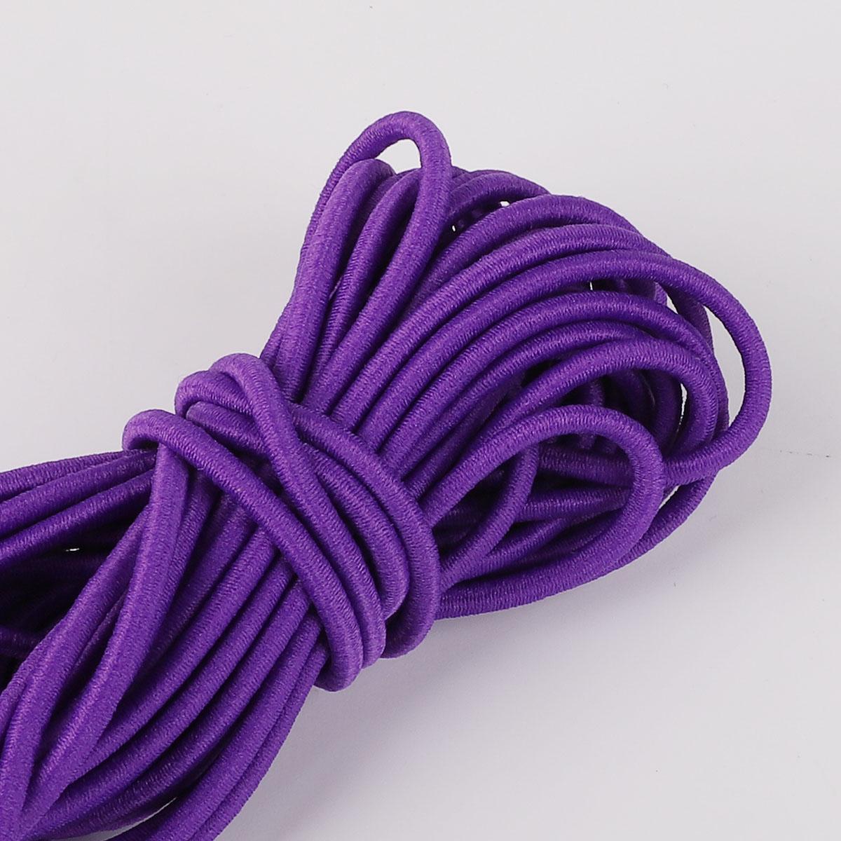 5 m buntes dünnes Gummiband, 2,5 mm rundes Seil, Gummiband, dehnbares Band, elastische Linie violett von Joom DACH
