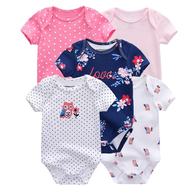5 stück Sommer Weiche Baumwolle Baby Strampler Cartoon Print Infant Junge Mädchen Overall Kleidung 3M von Joom DACH