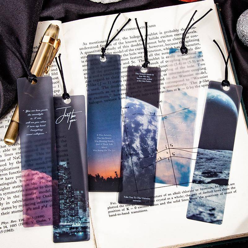 5 teil/paket Roaming Das Universum Lesezeichen Lesen PVC Lesezeichen Kreative Buch Seite Marker Schreibwaren von Joom DACH
