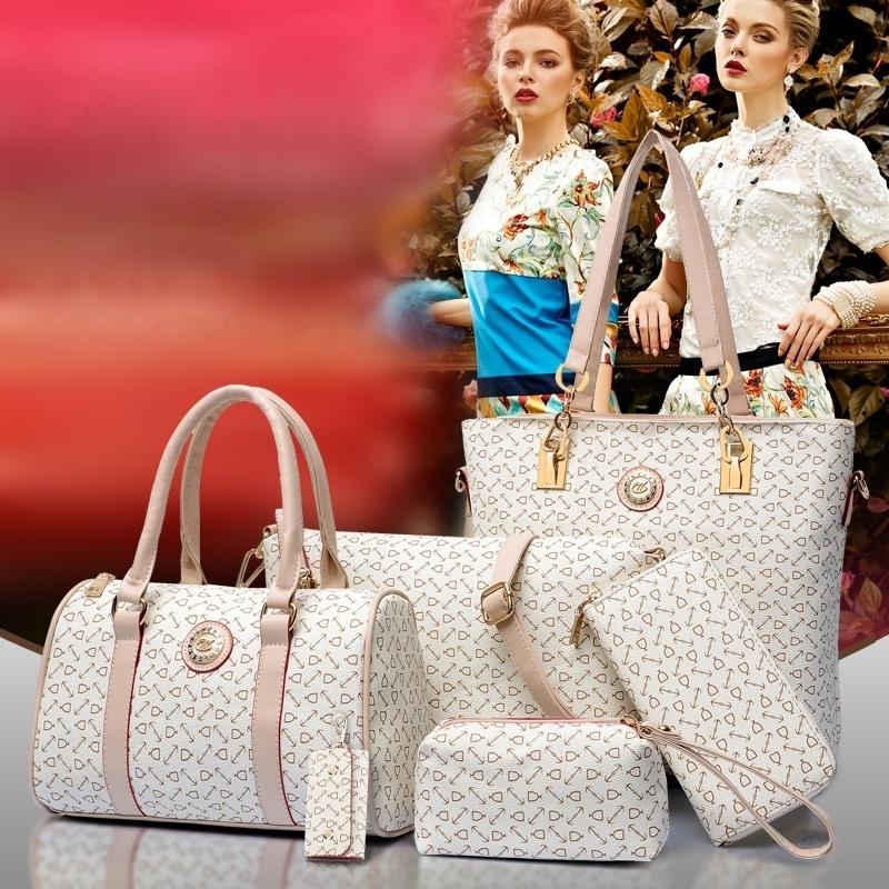 5 teile/satz frauen Schulter Taschen Luxus Totes Handtaschen Leder Design Kupplung Mode beige 5 teile/satz frauen Schulter Taschen Luxus Totes Handtaschen Leder Design Kupplung Mode beige von Joom DACH