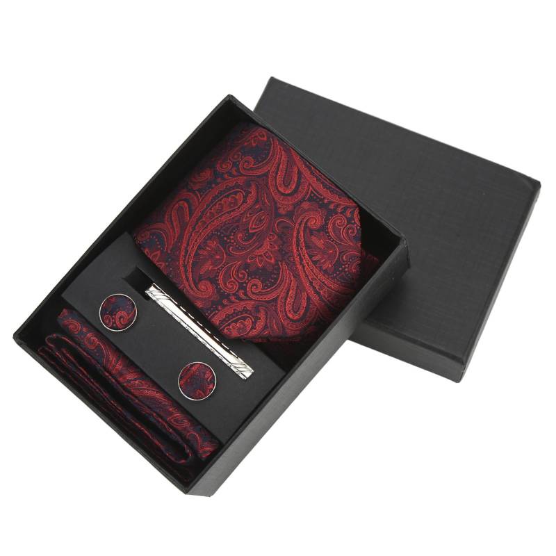 5-teiliges Herren Krawatten Set Exquisite Herren Business Festliche Kleidung Hochzeitsanzug Smoking Krawatte Geschenkbox von Joom DACH