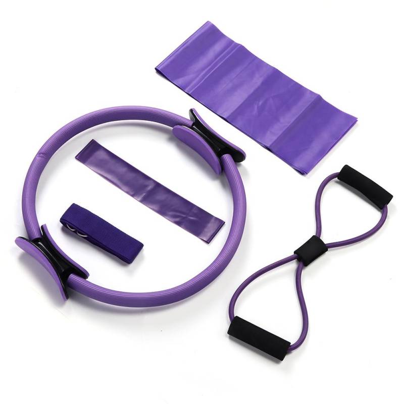 5-teiliges Set Pilates Ring Latex Handtuch Brustexpander Seil Stretchband Widerstandsschlaufe von Joom DACH