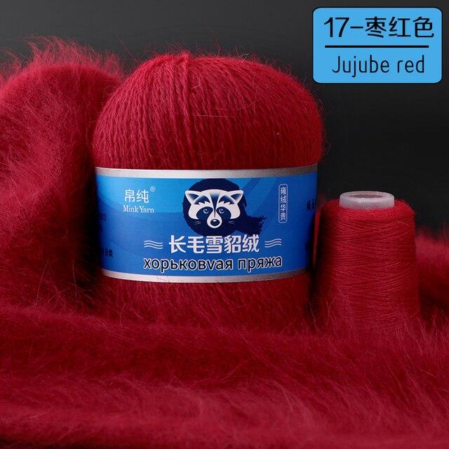 50+20g/Set Langes Plüsch-Nerz-Kaschmir-Garn Feine Qualität Handstrickgarn Für Damen-Cardigan-Schal Geeignet von Joom DACH