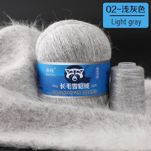 50+20g/Set Langes Plüsch-Nerz-Kaschmir-Garn Feine Qualität Handstrickgarn Für Damen-Cardigan-Schal Geeignet von Joom DACH