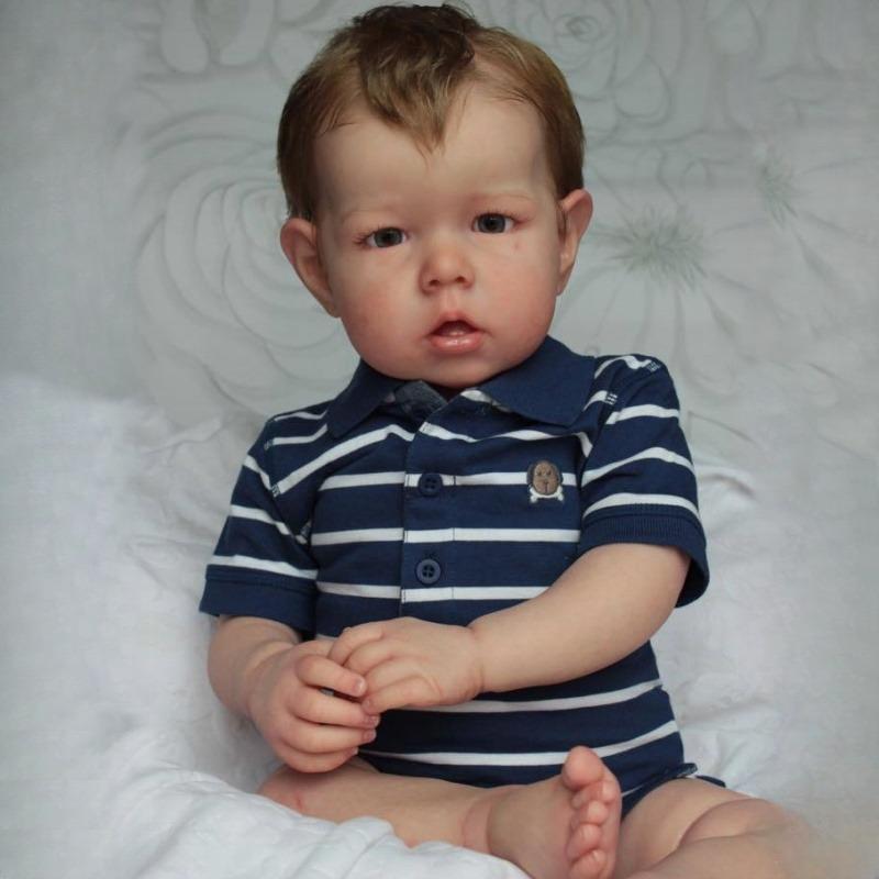 50/75 cm Liam Reborn Babypuppen Weicher Stoffkörper Simulationspuppe Realistische 3D bemalte Haut Sichtbare Venen Blutgefäße Cosplay Junge oder Mädchen Babypuppe Spielzeug 50CM von Joom DACH