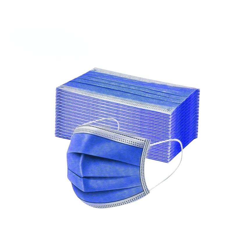 50–200 Stück Erwachsene Einweg-Vlies-3-lagige Filter-Mund-Mascarillas-Gesichtsmaske, atmungsaktive mehrfarbige Maske 100pcs blau von Joom DACH