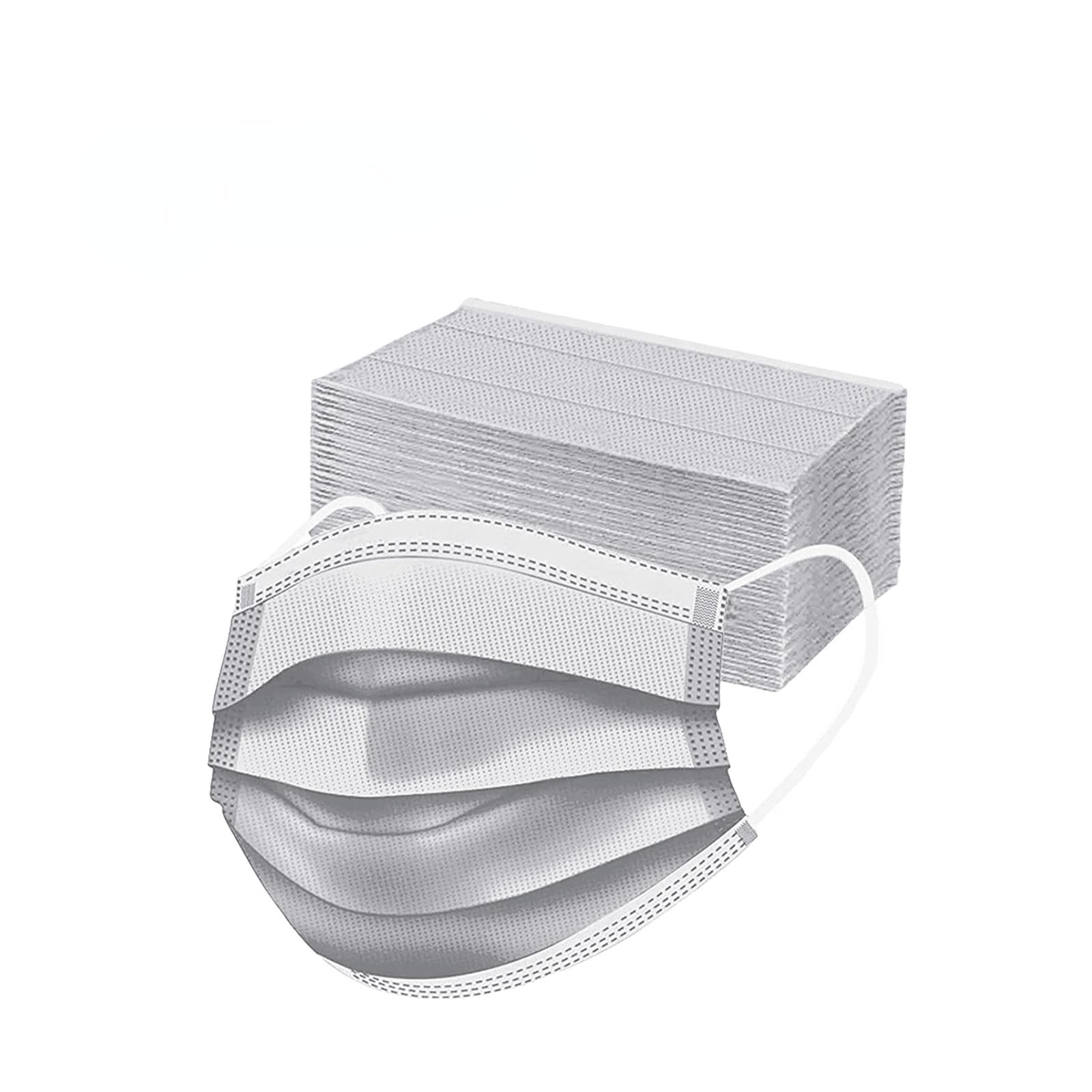 50–200 Stück Erwachsene Einweg-Vlies-3-lagige Filter-Mund-Mascarillas-Gesichtsmaske, atmungsaktive mehrfarbige Maske 50pcs grau von Joom DACH